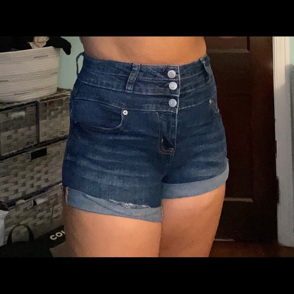 American Eagle high rise jean shorts